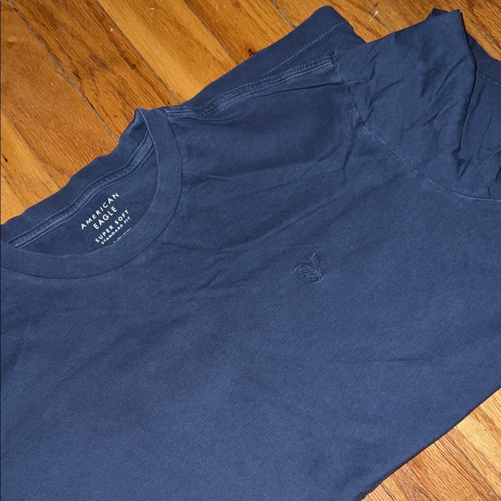 American Eagle Outfitters Men's Deep Blue Tee